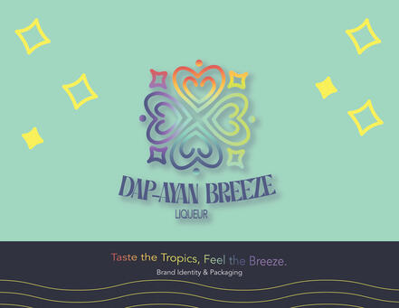 Dap-Ayan Breeze Liqueur Mock-up Logo Design &amp; Tagline
