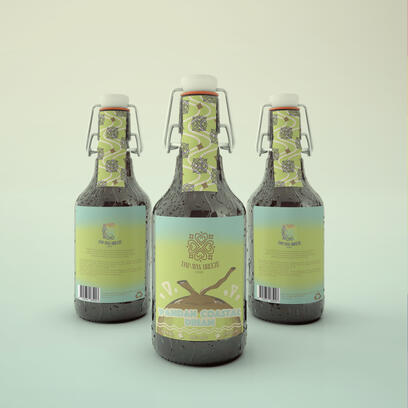 3D Alcohol Bottle Mock-up Design