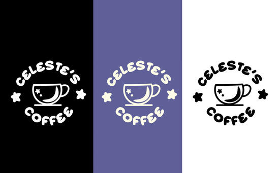Celeste Coffee - Mock up Decaf Coffee Brand Logo Design