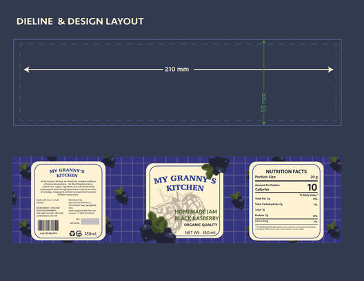 My Granny&#39;s Kitchen Dieline &amp; Design Layout