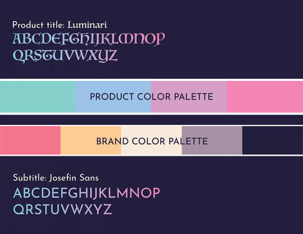 Aster &amp; Luna Typography &amp; Color Pallette