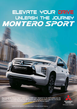 Montero Mitsubishi Mock-up Brand Ad Poster